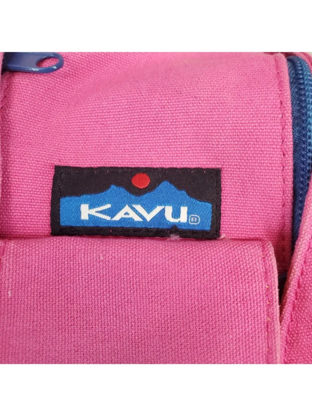 Kavu Purse Womens 18x10x4 Hot Pink Canvas Rope Bag Sling Backpack *Read*